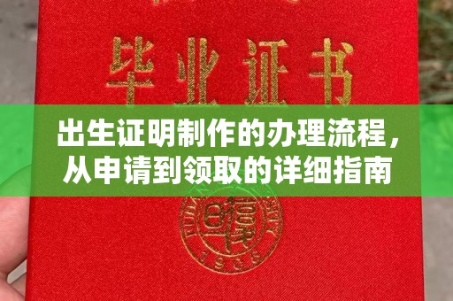 靖西出生证明制作的办理流程，从申请到领取的详细指南